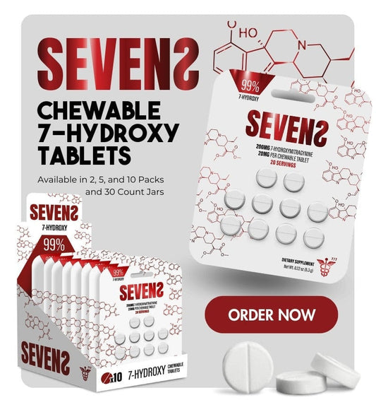 SEVENS CHEWABLE ADVANCED KRATOM TABLETS - 10Ct 120Ct Case