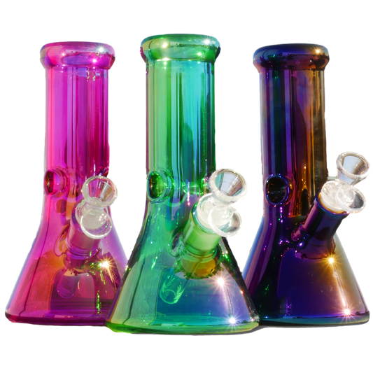 8" 7mm Solid Colors Electroplated Beaker