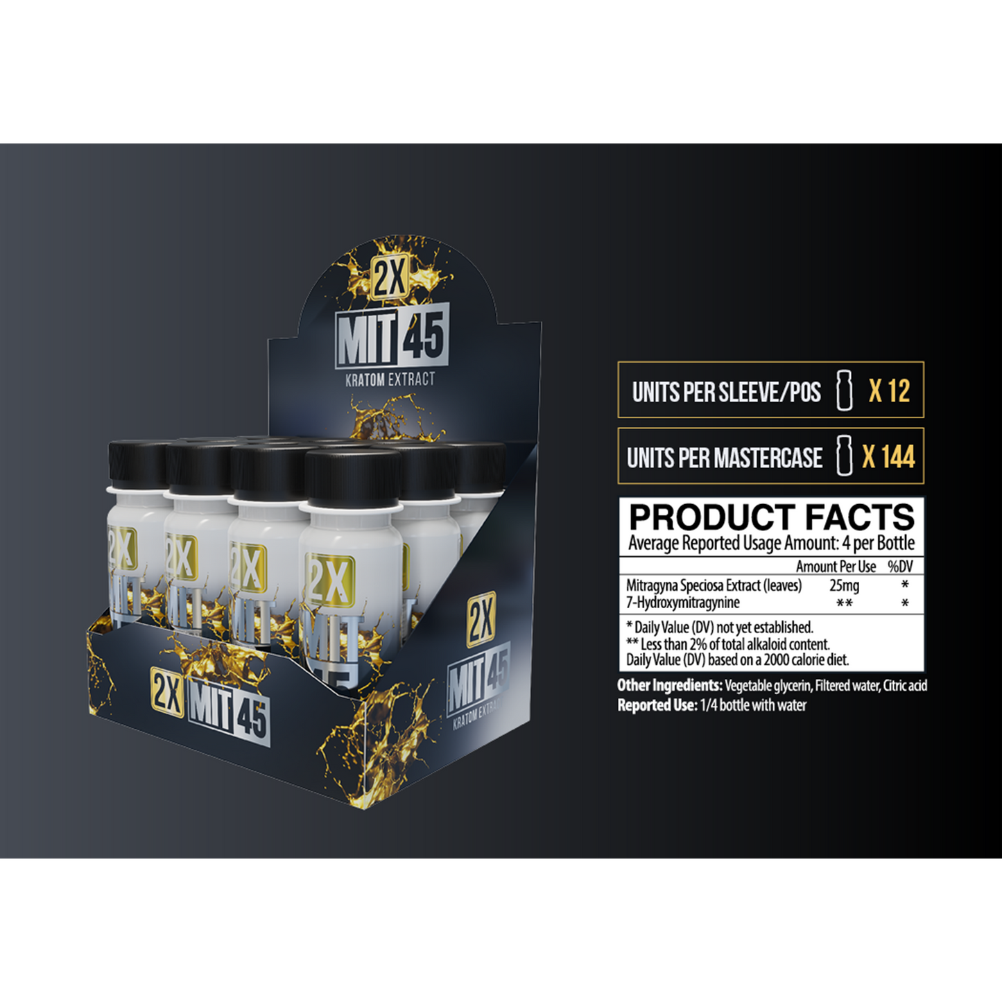 MIT 45 Silver 2x (2oz) - 12 Pack Display