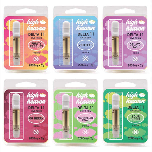 High Heaven 2ML Live Resin Delta 11 Cartridges