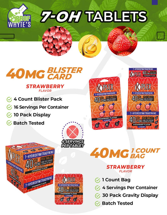 40MG K-Plex Advanced Kratom Tablets