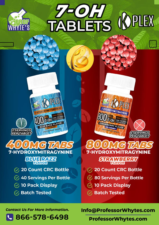 400MG to 800MG K-Plex Advanced Kratom Tablets