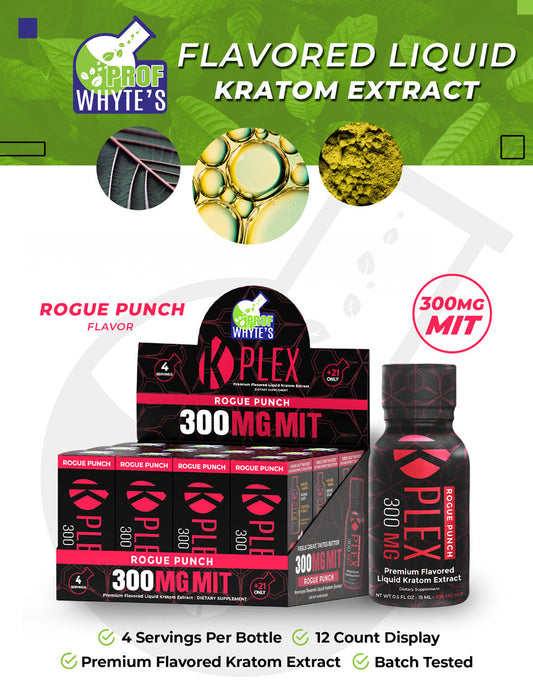 300MG MIT K-Plex Rogue Punch Kratom Extract Shot