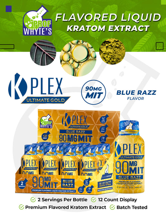 90MG MIT K-Plex Ultimate Gold Strawberry Kratom Extract Shot
