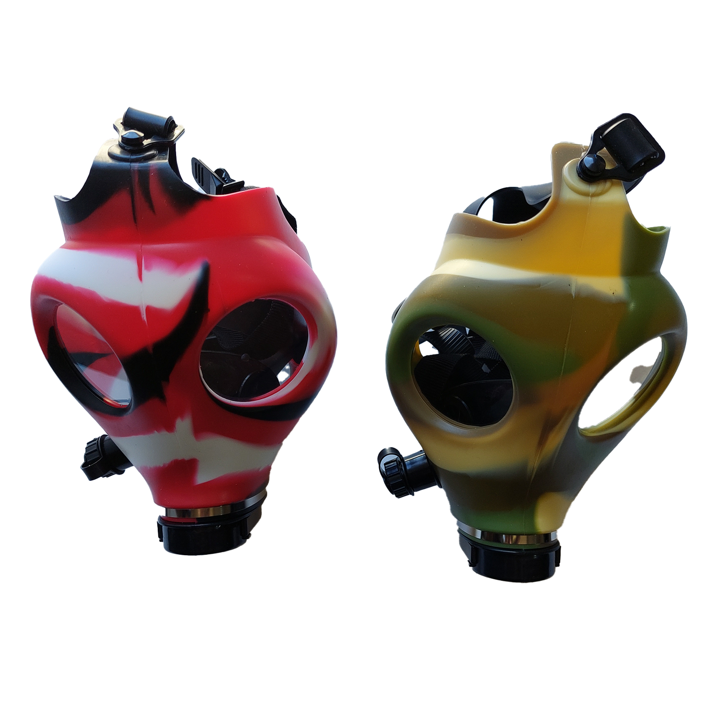 Gas Mask w/Steamroller or Bubble Waterpipe