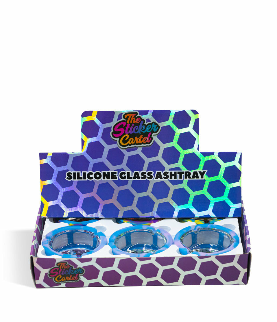 The Sticker Cartel Glass Ashtray with Silicone Shell 6pk