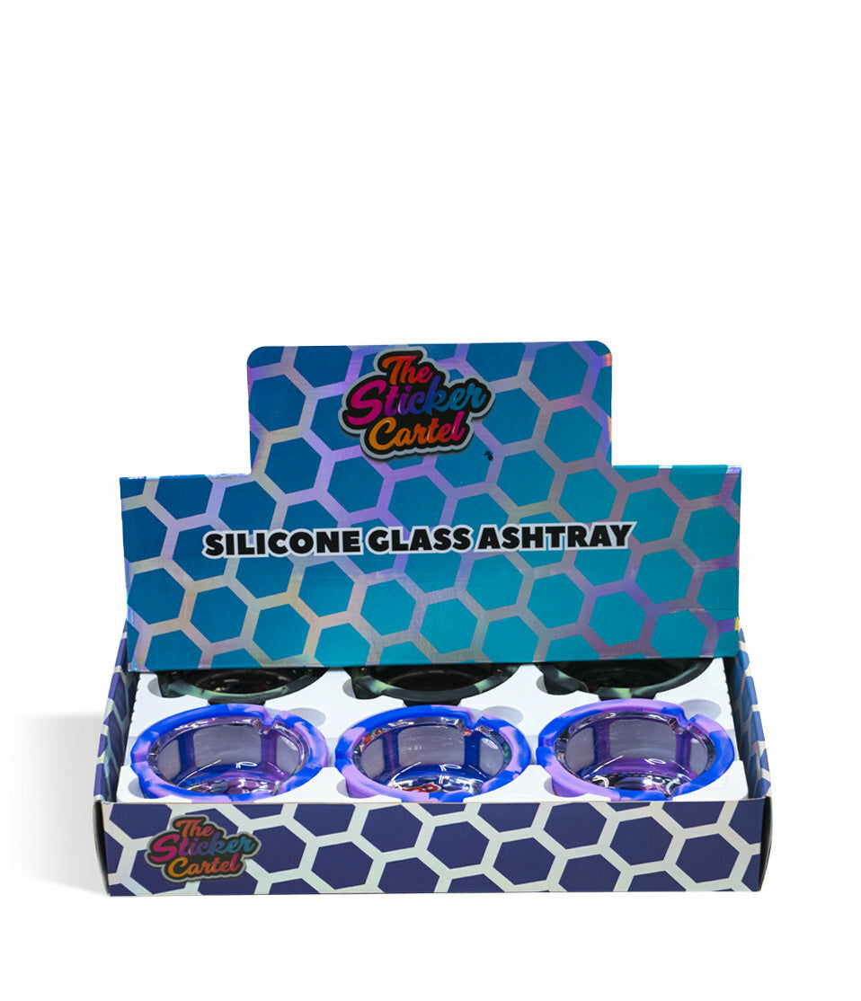 The Sticker Cartel Glass Ashtray with Silicone Shell 6pk
