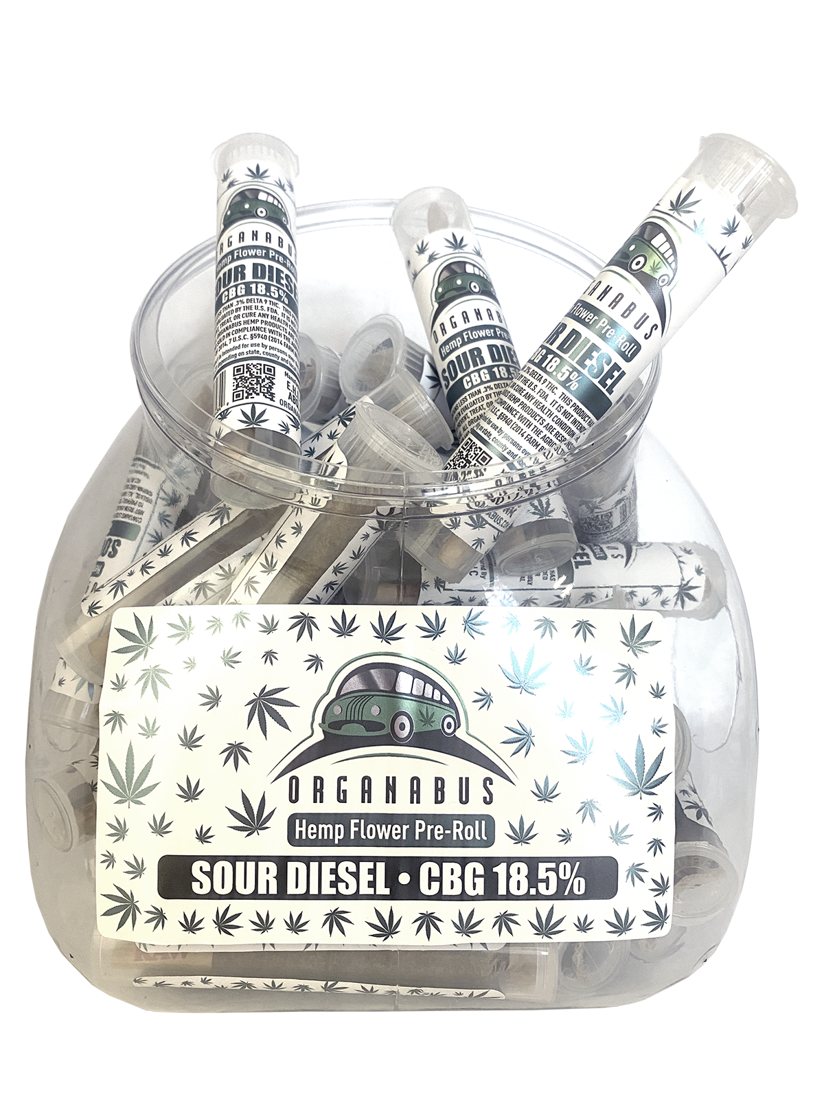 50CT 1 GRAM CBD PRE ROLL TUB