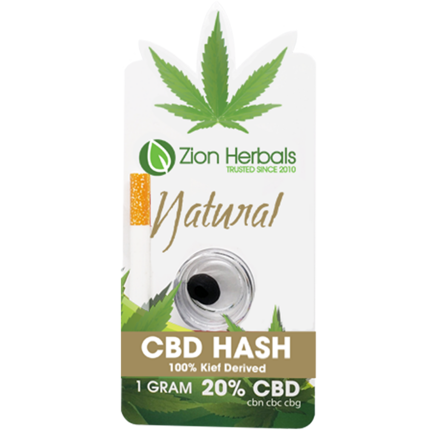 Zion Herbals CBD D8 Hash 1g Jar