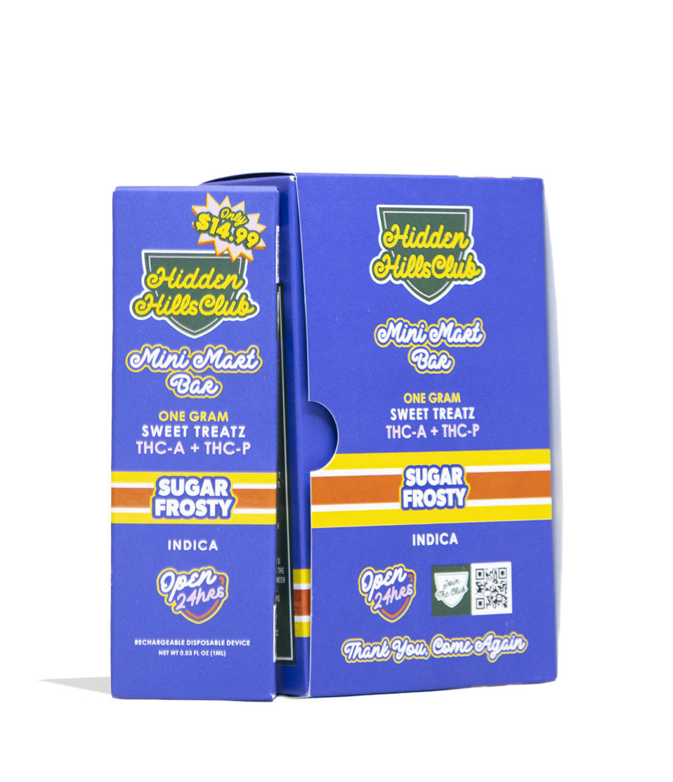 Sugar Frosty Hidden Hills Mini Mart Sweet Treatz 1g THC-A and THC-P Disposable 5pk Front View on White Background