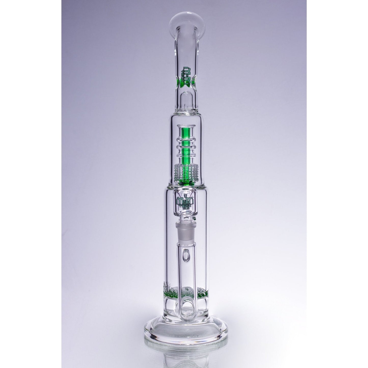 Waterpipe Latticeandelier Bent Neck by M&M Tech - M&M Tech Glass