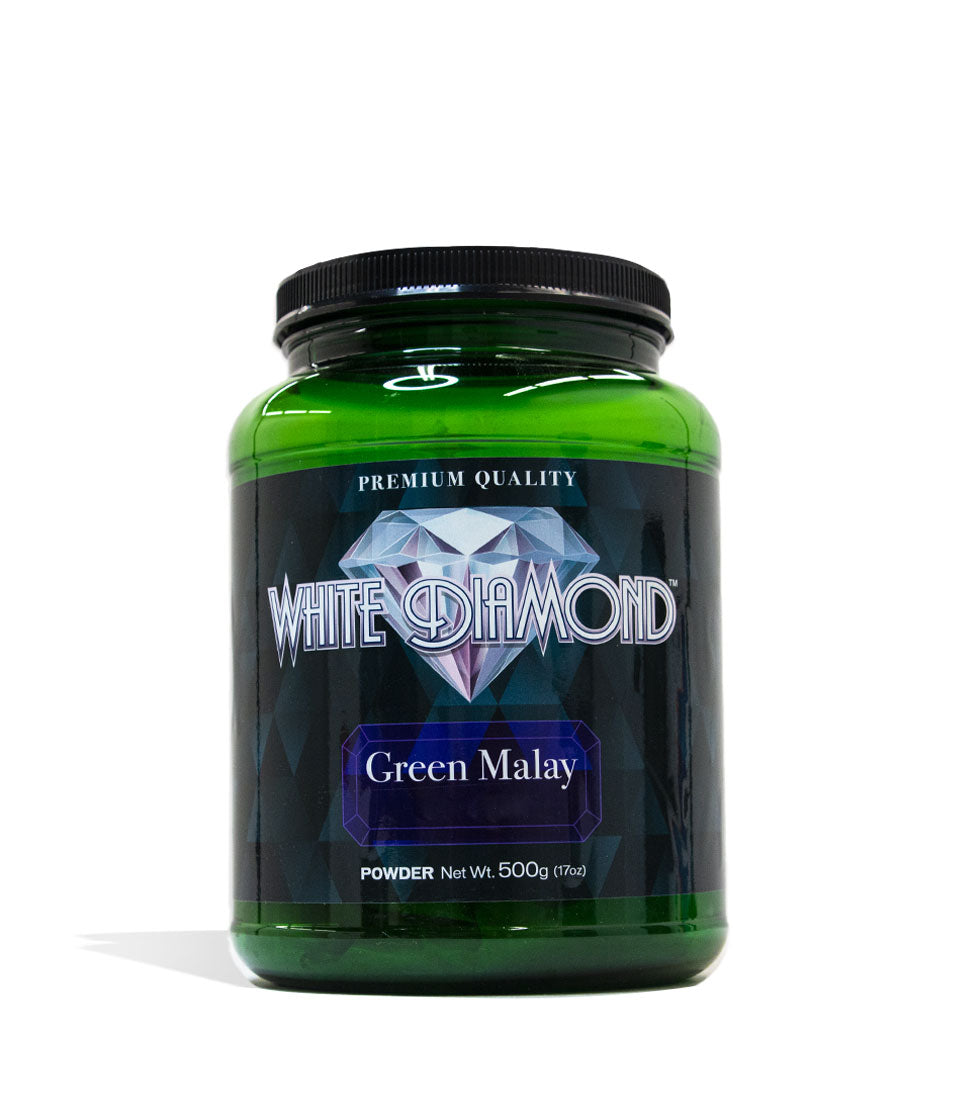 Green Malay White Diamond Supplement Powder 500g Front View on White Background