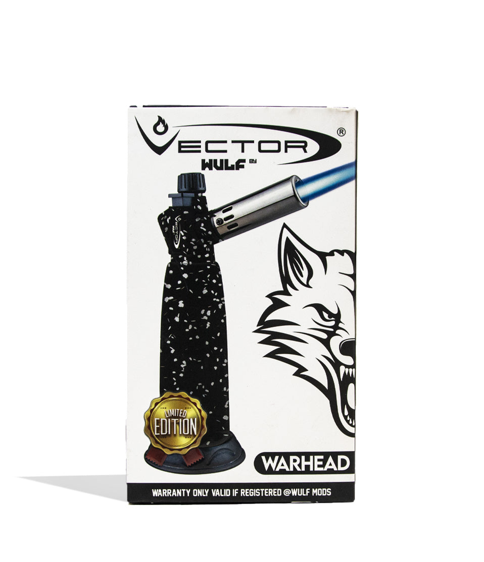 Black White Spatter Wulf Mods Warhead Torch Packaging on white background