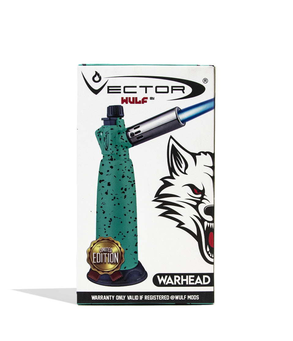 Teal Black Spatter Wulf Mods Warhead Torch Packaging on white background