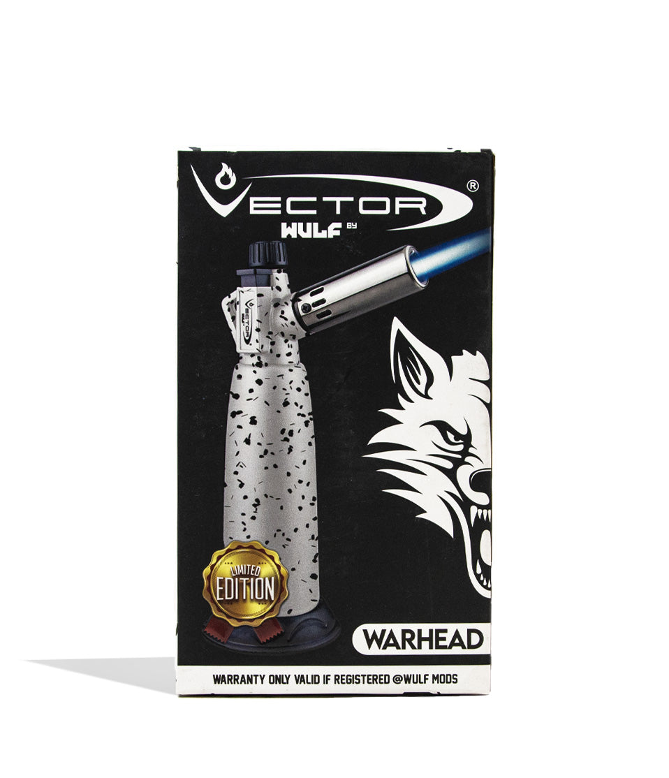 White Black Spatter Wulf Mods Warhead Torch Packaging on white background