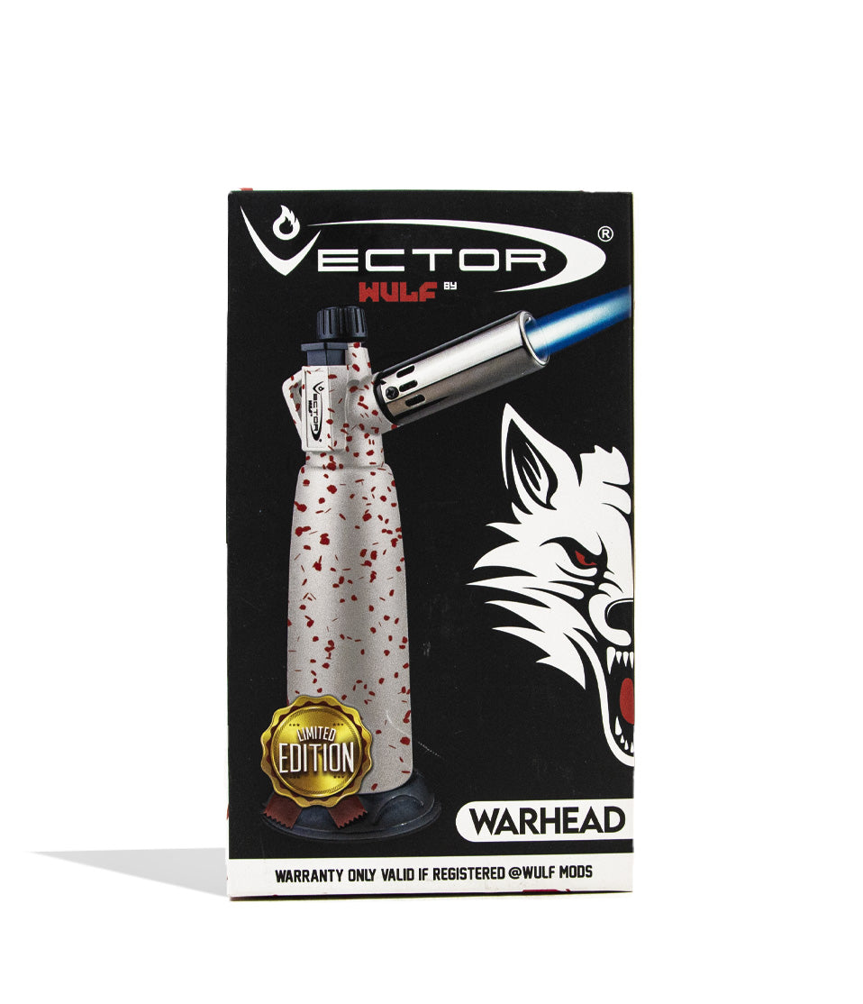 White Red Spatter Wulf Mods Warhead Torch Packaging on white background