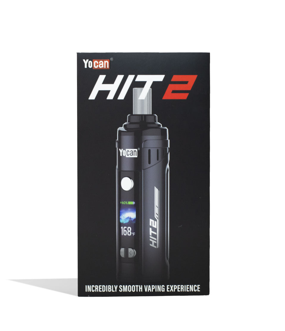 Black Yocan HIT 2 Dry Herb Vaporizer
Packaging Front View on White Background