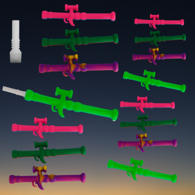 15 PACK 10mm Silicone Rifle Nectar Straw