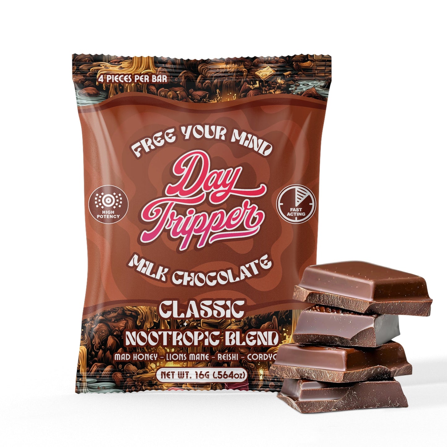 4-Piece Artisan Mushy Chocolate