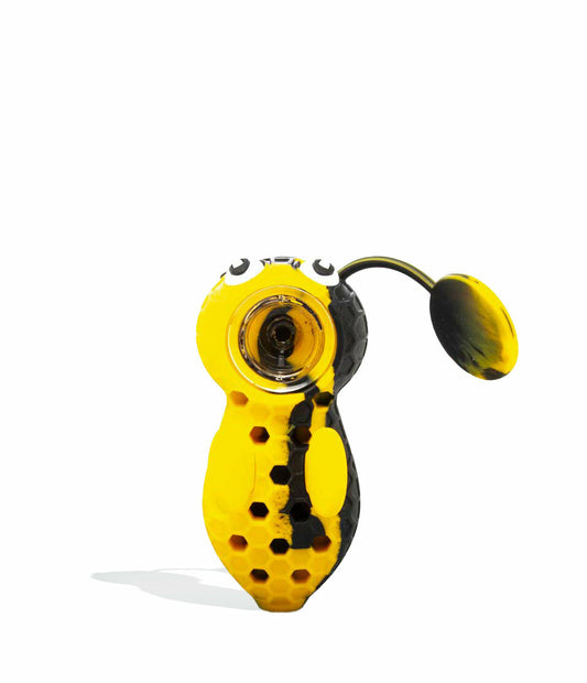 Bee Designed Silicone Hand Pipe with Glass Screen