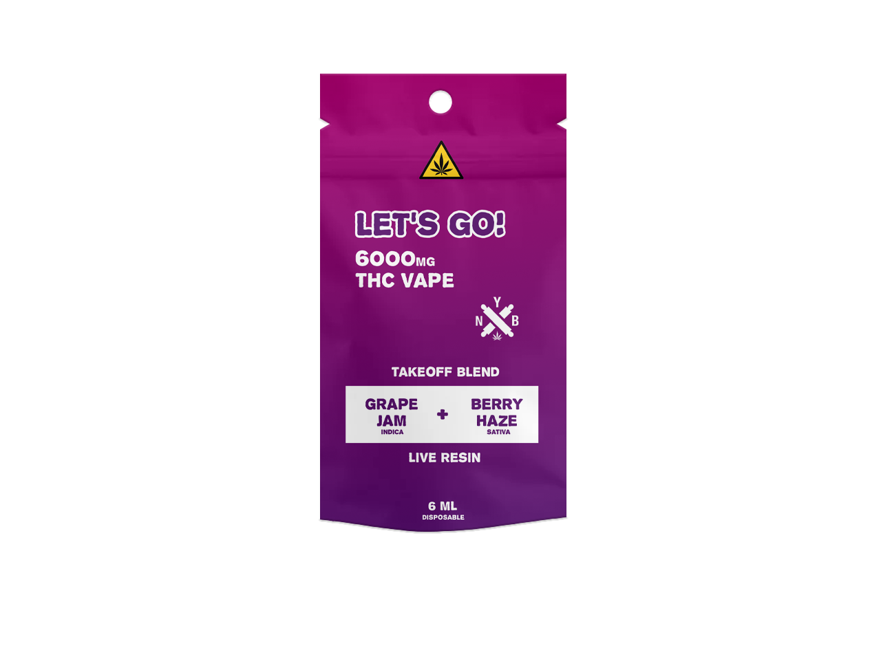 NYB 6ml Takeoff Live Resin Blend Disposable Vape