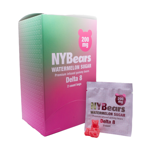 NYBears D8 200mg On The Go Gummies- 25 Pack Watermelon Sugar
