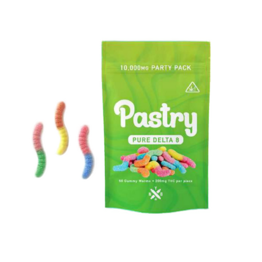 Puff Pastry D8 10,000mg Gummy Worms-Mixed Fruit