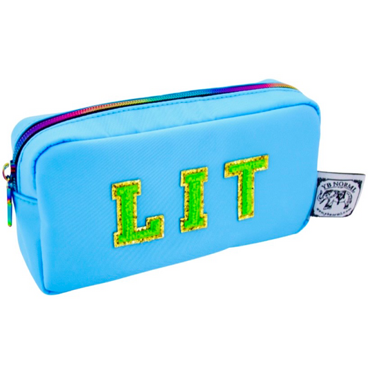 Blue Neon Nylon LIT Bag