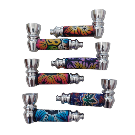 2.5" FIMO Wrap Metal Hand Pipe-6pk