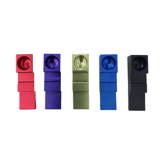 Anodized Magnet Click Metal Hand Pipe-5pk