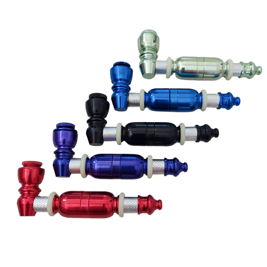 4" Anodized Glow Ring Metal Hand Pipe