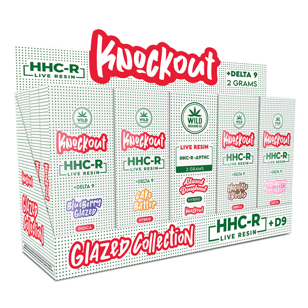 KNOCKOUT “GLAZED COLLECTION” HHC-R LIVE RESIN VAPE 2 GRAM