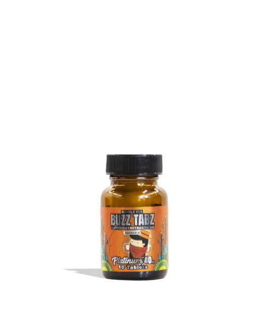 Bumble Bee Buzz Tabs 7-OH Chewables Platinum 40mg Jar 10pc Front View on White Background