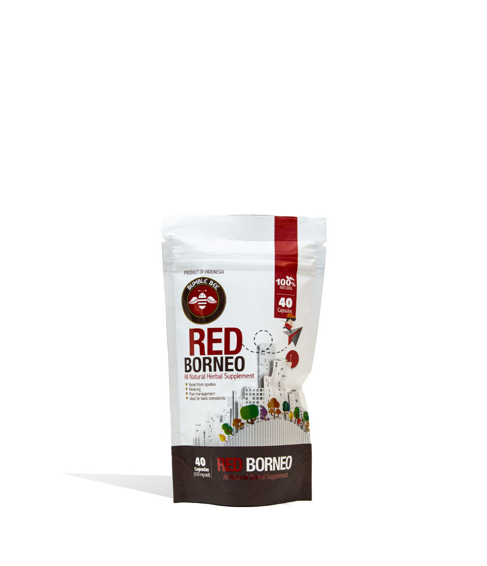 Red Borneo Bumble Bee Supplement Capsule Bag 40ct Front view on White Background