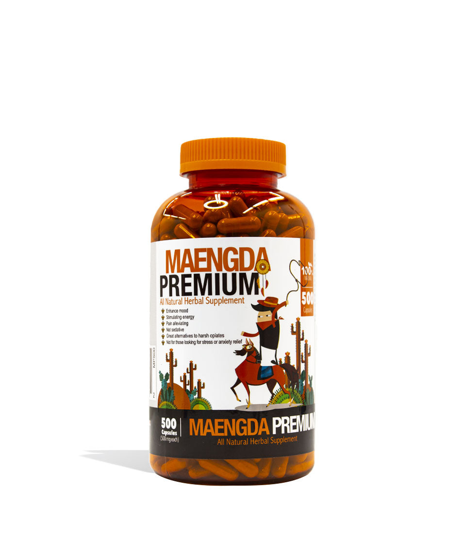 Maeng Da Premium Bumble Bee Supplement Capsules 500ct Front View on White Background