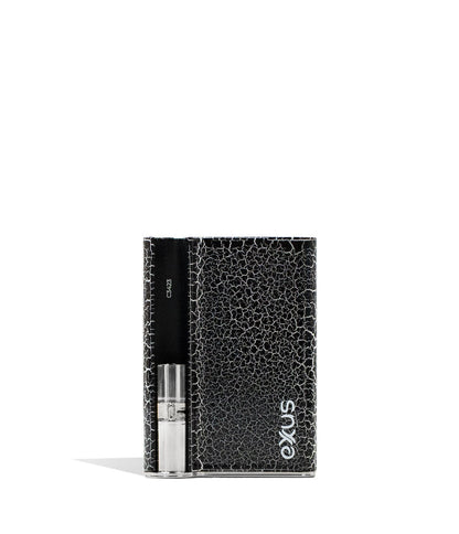 Black White Crackle Exxus Palm Pro Cartridge Vaporizer Front View on White Background