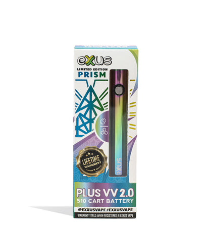 Prism Exxus Vape Plus VV 2.0 Cartridge Vaporizer Packaging  Front View on White Background