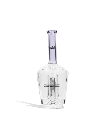 Purple iDab Puffco Peak Transparent Glass Attachment Back View on White Background