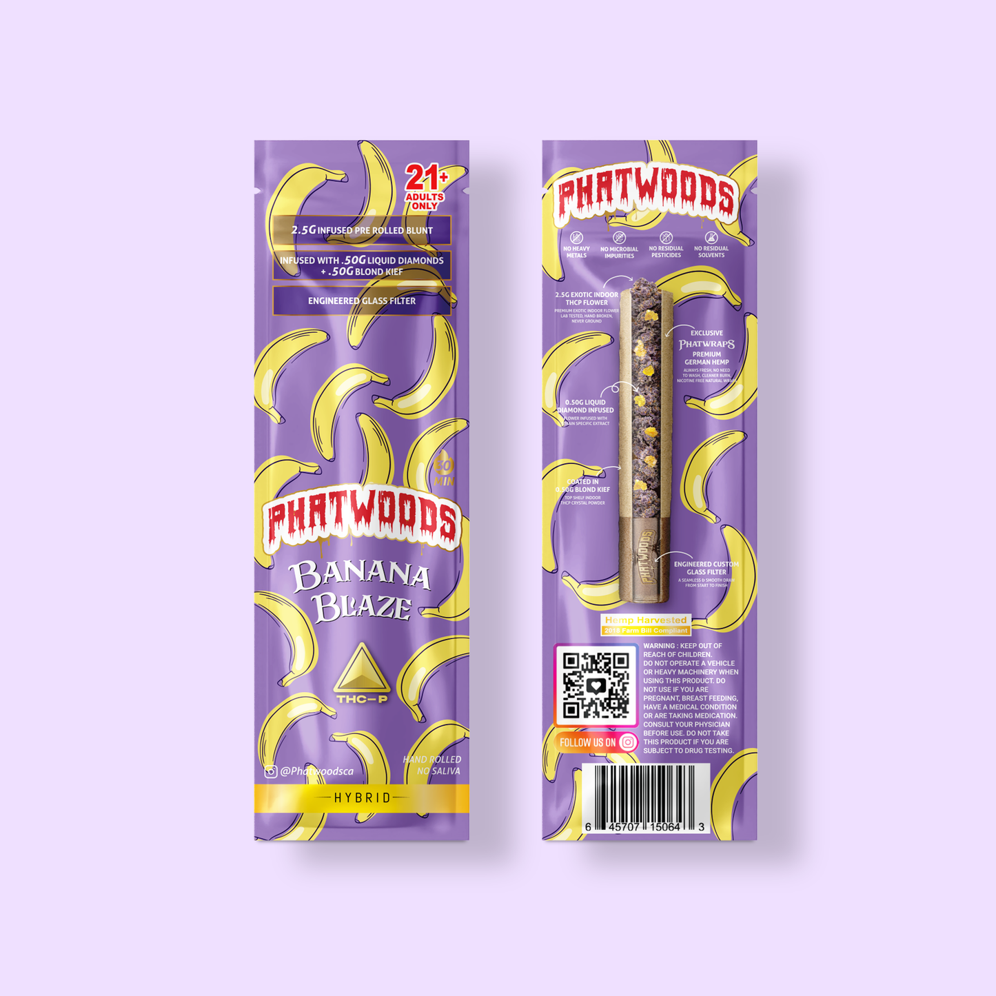 PHATWOODS 3.5Gram THC-P Infused PreRoll Cigars.