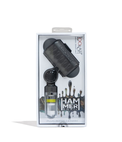 Grey Lookah Hammer Portable Enail Banger Packaging Front View on White Background