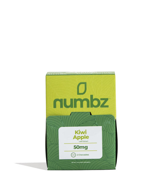 Kiwi Apple Numbz 7-OH + MIT Chewable Tablets 50mg 20pk Front View on White Background