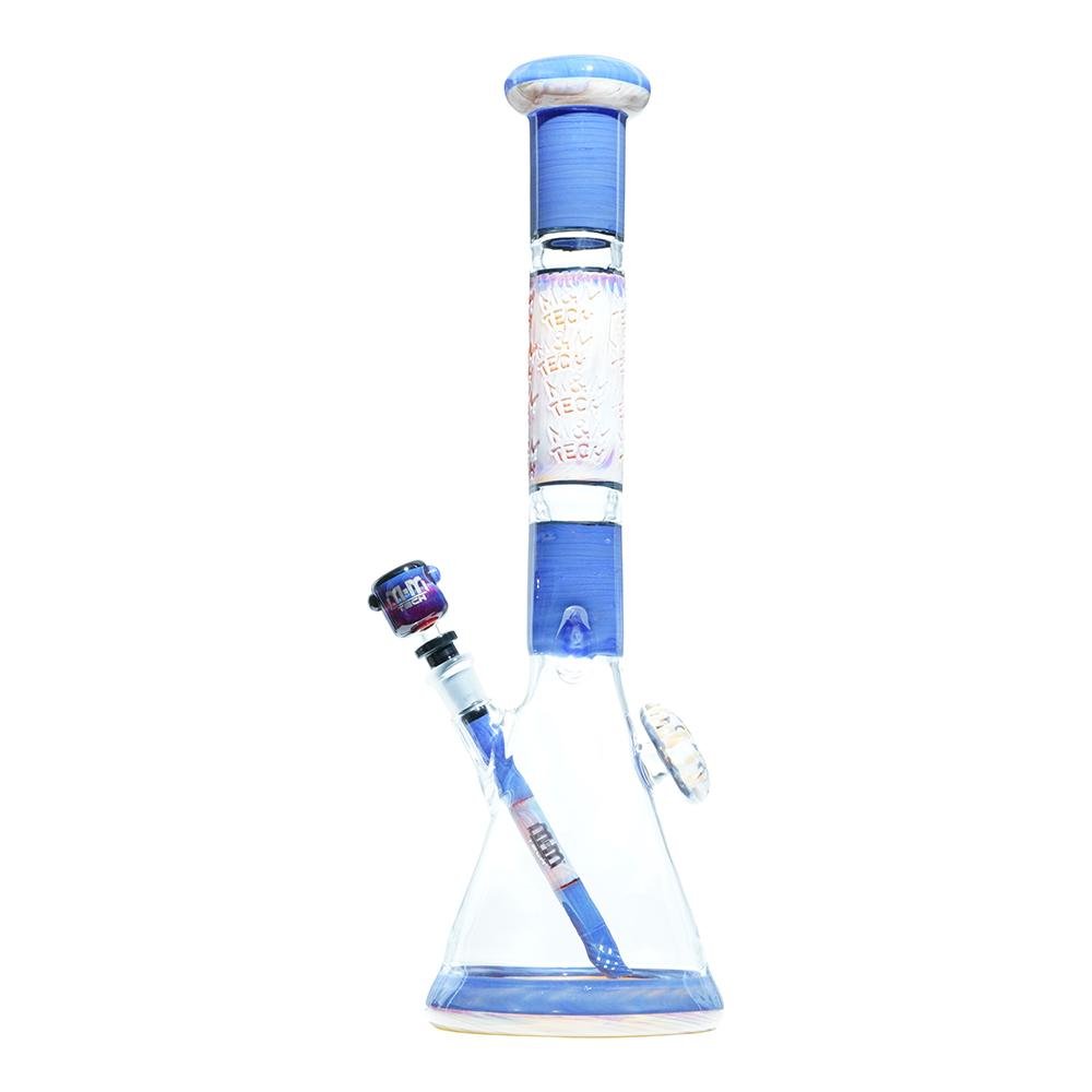 Purple Heady Imprinted Beaker M&M tech - M&M Tech Glass