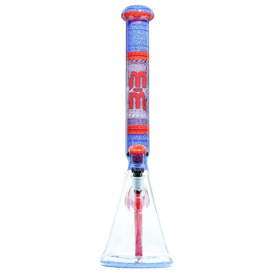 Purple & Orange Heady Beaker M&M tech - M&M Tech Glass