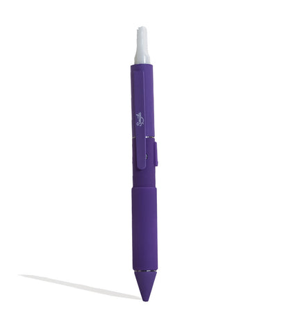 Purple Smyle Penjamin Cart Pen Variable Voltage Battery Front View With Cartridge on White Background