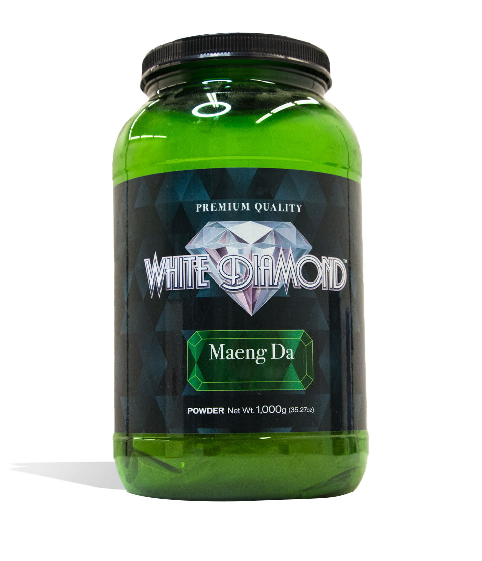Maeng Da White Diamond Supplement Powder 1kg Front View on White Background