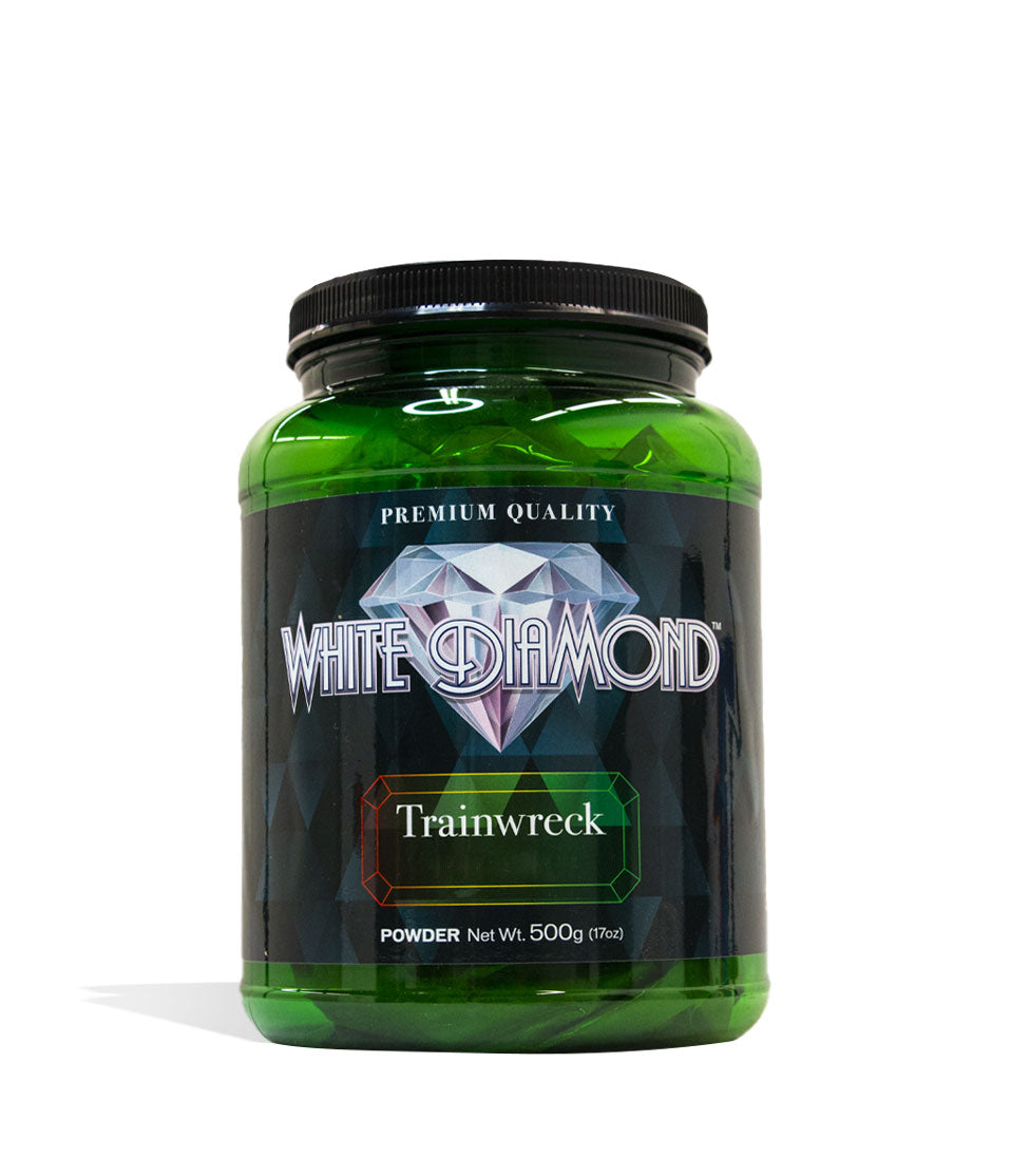 Trainwreck White Diamond Supplement Powder 500g Front View on White Background