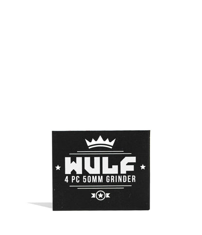 White Black Spatter Wulf Mods 4pc 50mm Spatter Grindr Packaging Front View on White Background