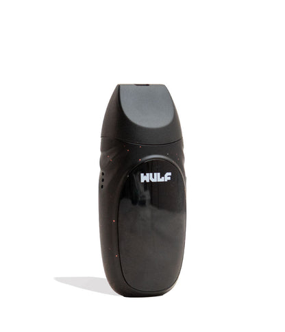Black-Red Spatter Wulf Mods Faze Portable Dry Herb Vaporizer Angle View on White Background