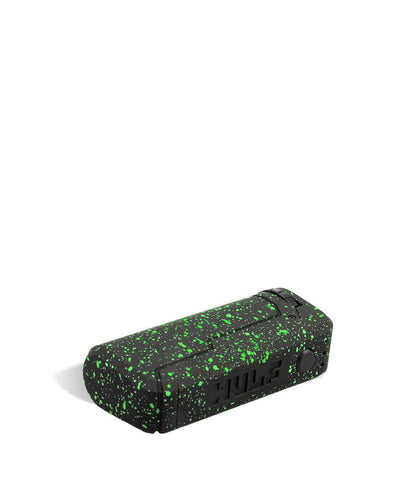 Black Green Spatter bottom view Wulf Mods UNI Adjustable Cartridge Vaporizer on white studio background