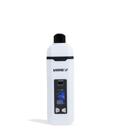White Yocan Vane 2 Portable Dry Herb Vaporizer Front View on White Background
